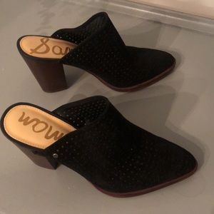 Sam Edelman Bates Mules, Black, Sz 8.5